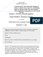 Ronald A. Wilson v. Daniel Murray, 920 F.2d 928, 4th Cir. (1990)