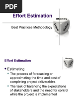 Effort Estimation: Best Practices Methodology