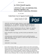 Bradley Nigh v. Koons Buick Pontiac GMC, Incorporated, and Household Automotive Finance Corporation, 478 F.3d 183, 4th Cir. (2007)