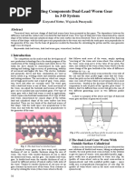 The Modelling Components Dual-Lead Worm Gear in 3-D System: Krzysztof Netter, Wojciech Ptaszynski