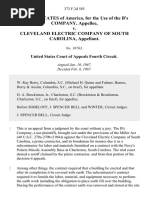 United States of America, For The Use of The B's Company v. Cleveland Electric Company of South Carolina, 373 F.2d 585, 4th Cir. (1967)