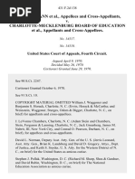 James E. Swann, and Cross-Appellants v. Charlotte-Mecklenburg Board of Education, and Cross-Appellees, 431 F.2d 138, 4th Cir. (1970)