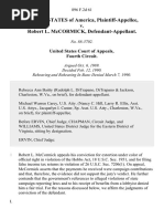 United States v. Robert L. McCormick, 896 F.2d 61, 4th Cir. (1990)