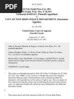 43 Fair Empl - Prac.cas. 401, 42 Empl. Prac. Dec. P 36,913 Nathaniel Harvey v. City of New Bern Police Department, 813 F.2d 652, 4th Cir. (1987)