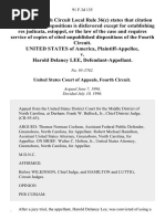 United States v. Harold Delaney Lee, 91 F.3d 135, 4th Cir. (1996)