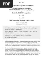 United States v. Ephriam McGlone United States of America v. Foster L. Dodson, 394 F.2d 75, 4th Cir. (1968)