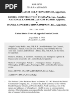 National Labor Relations Board v. Daniel Construction Company, Inc., National Labor Relations Board v. Daniel Construction Company, Inc., 418 F.2d 790, 4th Cir. (1969)