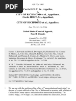 Curtis Holt, Sr. v. City of Richmond, Curtis Holt, Sr. v. City of Richmond, 459 F.2d 1093, 4th Cir. (1972)