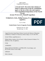 Jerome Wallace v. Turkman, M.D., Phillip Seaman, P.A., 940 F.2d 654, 4th Cir. (1991)