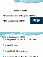 Contents:: Salient Features of 80386 Functional Block Diagram of 80836 Pin Description of 8086