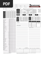 PFRPG - Panik - Modern Adventures - Character Sheet