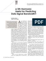 Is The 5th Harmonic Still Useful For Predicting Data Signal Bandwidth?