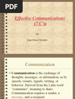 Effective Communications (7 C'S) : by Engr - Fahad Mustafa