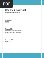 Internship Report On Front End Compression (Qadirpur Gas Field, OGDCL)