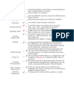 Informatica Shortcuts