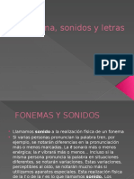 Fonema, Sonidos y Letras