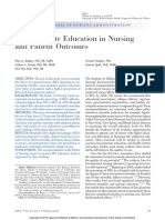 Baccalaureate Education in Nursing and Patient Outcomes