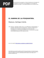 Mazzuca, Santiago Andres (2012) - El Karma de La Psiquiatria