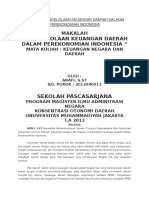 Makalah Pengelolaan Keuangan Daerah Dalaqm Perekonomian Indonesia