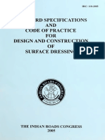 IRC 110-2005 Standard Specifications and Code of Practice For Design and Construction of Surface Dressing