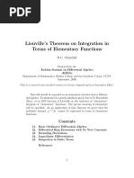 Liouville's Theorem On Integration in Terms of Elementary Functions