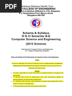 Scheme & Syllabus III & IV Semester B.E Computer Science and Engineering (2012 Scheme)