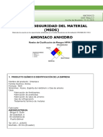 MSDS Amoniaco