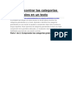 Cómo Encontrar Las Categorías Gramaticales en Un Texto