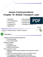 Mobile Communications Chapter 10: Mobile Transport Layer