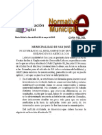 Fe de Erratas Al Reglamento de Desarrollo Urbano Municipalidad de San José Costa Rica