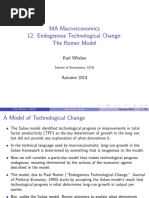 Whelan - Endogenous Technological Change. The Romer Model. School of Economics, UCD Autumn 2014 (S) PDF