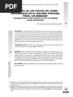 La Teoría de Los Frutos Del Árbol Envenenado en El Sistema Procesal Penal Colombiano