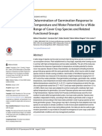 Determination of Germination Response to Temperature and Water Potential for a Wide Range of Cover Crop Species and Related Functional Groups - Hélène Tribouillois, Carolyne Dürr, Didier Demilly, Marie-Hélène Wagner, Eric Justes