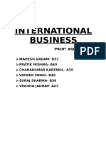 International Business: Prof: Viju Navare