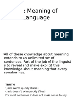 The Meaning of Language