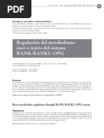 Regulación Del Metabolismo Óseo A Través Del Sistema RANK-RANKL-OPG