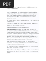 Dual Citizenship or Dual Allegiance (Cordora vs. COMELEC, Et Al. (G.R. No. 176947, 19 February 2009) )