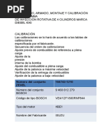 Calibracion Del Motor Diesel