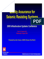 Quality Assurance For Seismic Resisting Systems