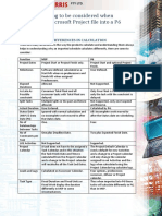 Import Notes For MSP To A P6 Database