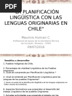 La Planificación Lingüística de Las Lenguas Originarias