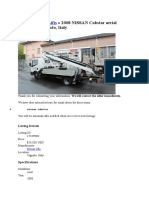 Construction Lifts: 2008 NISSAN Cabstar Aerial Platform in Vignolo, Italy