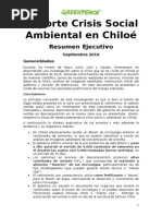 Informe de Greenpeace Por Marea Roja en Chiloé