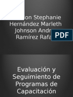 Evaluación y Seguimiento de Programas de Capacitación Psic. Organizacional