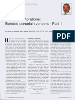 Ceramic Restorations: Bonded Porcelain Veneers - Part 1: Perspective