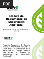 Modelo de Reglamento de Supervisión Ambiental - Regionales