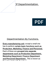 Bases of Departmentation