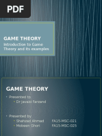 Introduction To Game Theory and Its Examples