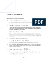 Characteristics of Chemical Equilibrium