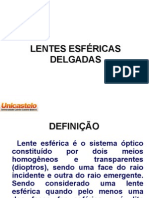 LENTES ESFÉRICAS - Apresentação